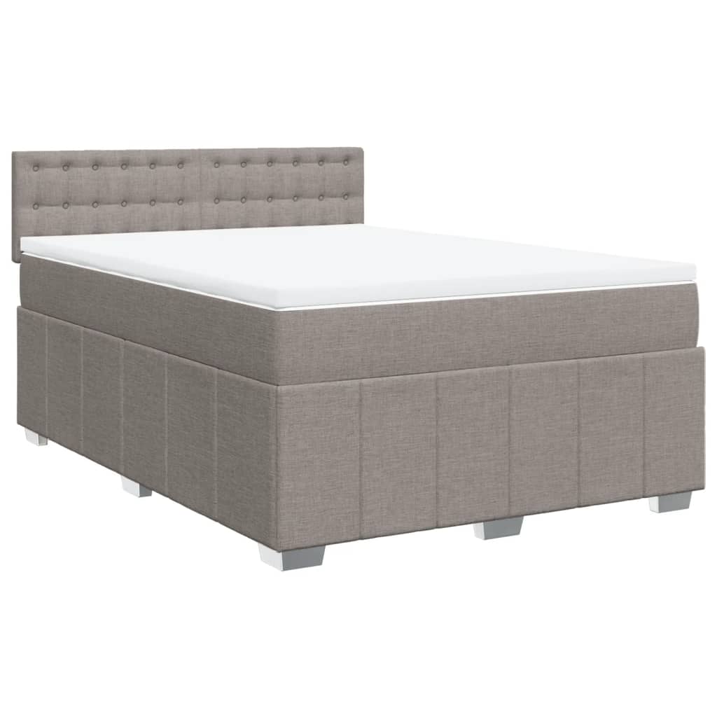 Boxspring met matras stof taupe 160x200 cm is nu te koop bij PeponiXL, paradijselijk wonen!