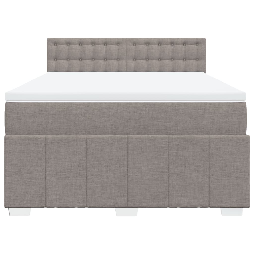 Boxspring met matras stof taupe 160x200 cm is nu te koop bij PeponiXL, paradijselijk wonen!
