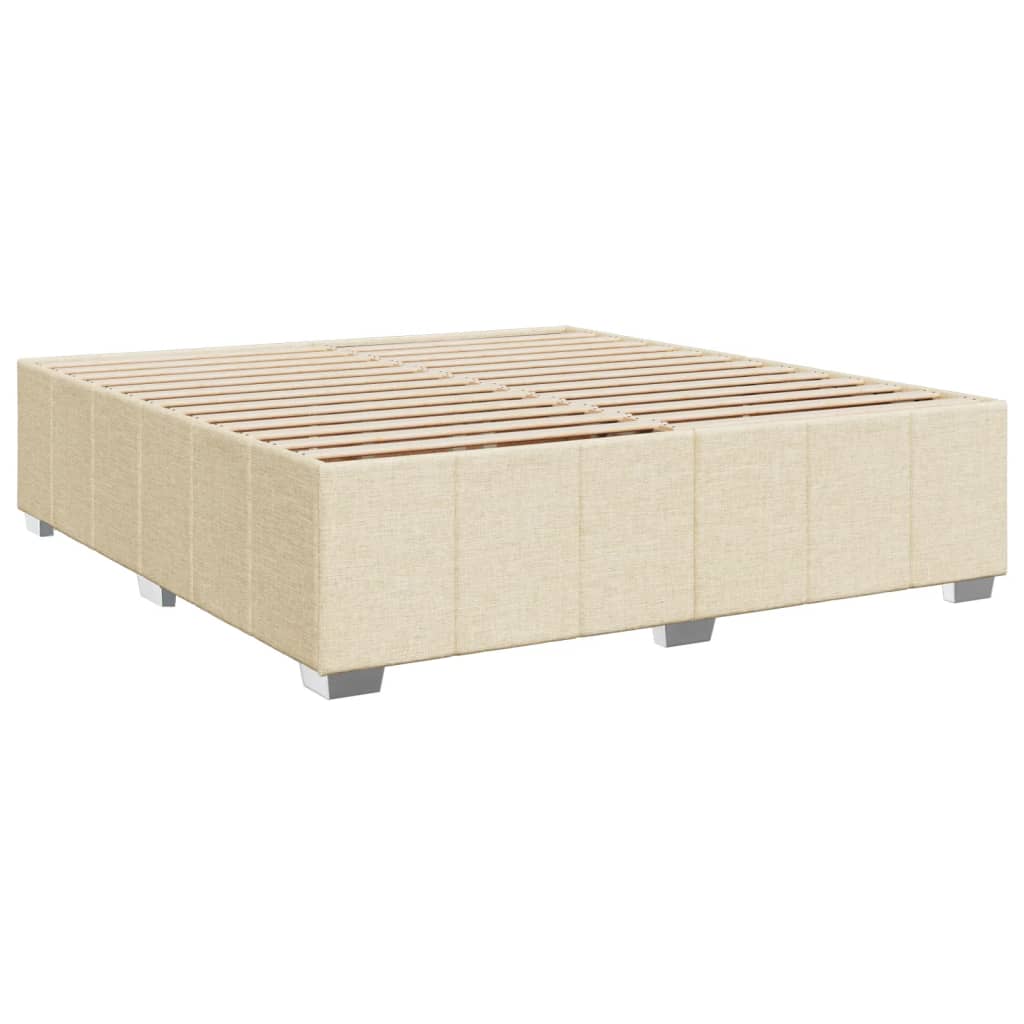 Boxspring met matras stof crèmekleurig 180x200 cm is nu te koop bij PeponiXL, paradijselijk wonen!