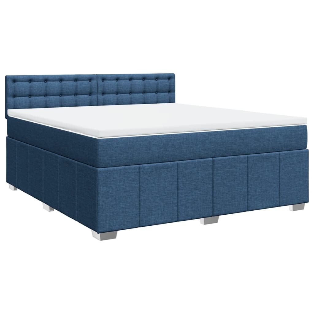 Boxspring met matras stof blauw 180x200 cm is nu te koop bij PeponiXL, paradijselijk wonen!