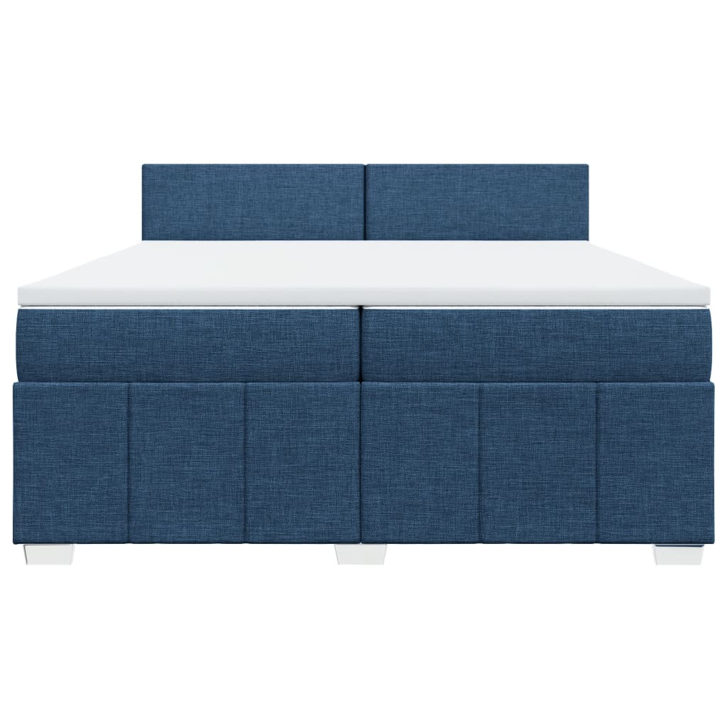 Boxspring met matras stof blauw 200x200 cm is nu te koop bij PeponiXL, paradijselijk wonen!