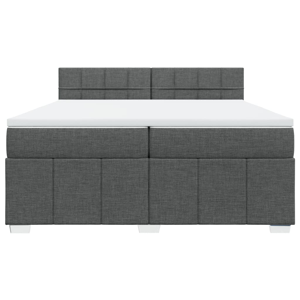 Boxspring met matras stof donkergrijs 200x200 cm is nu te koop bij PeponiXL, paradijselijk wonen!