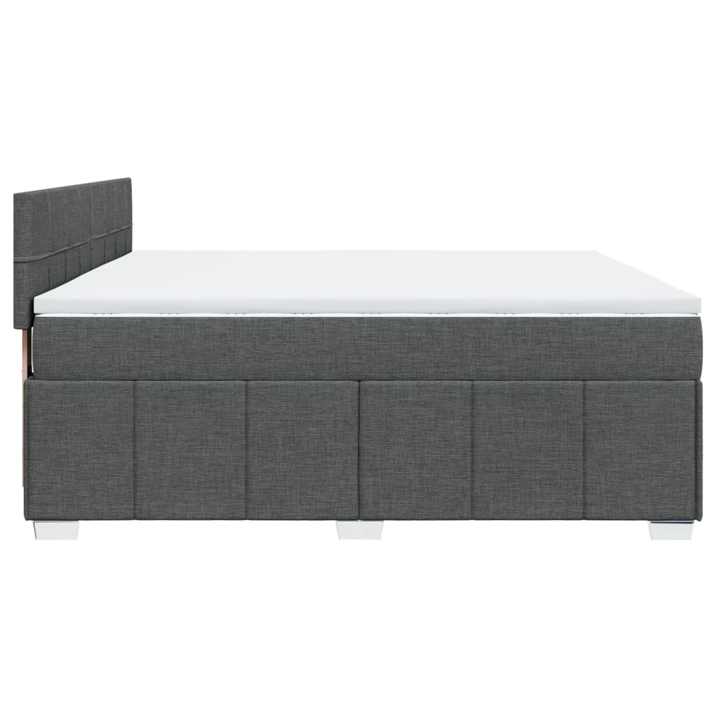 Boxspring met matras stof donkergrijs 200x200 cm is nu te koop bij PeponiXL, paradijselijk wonen!