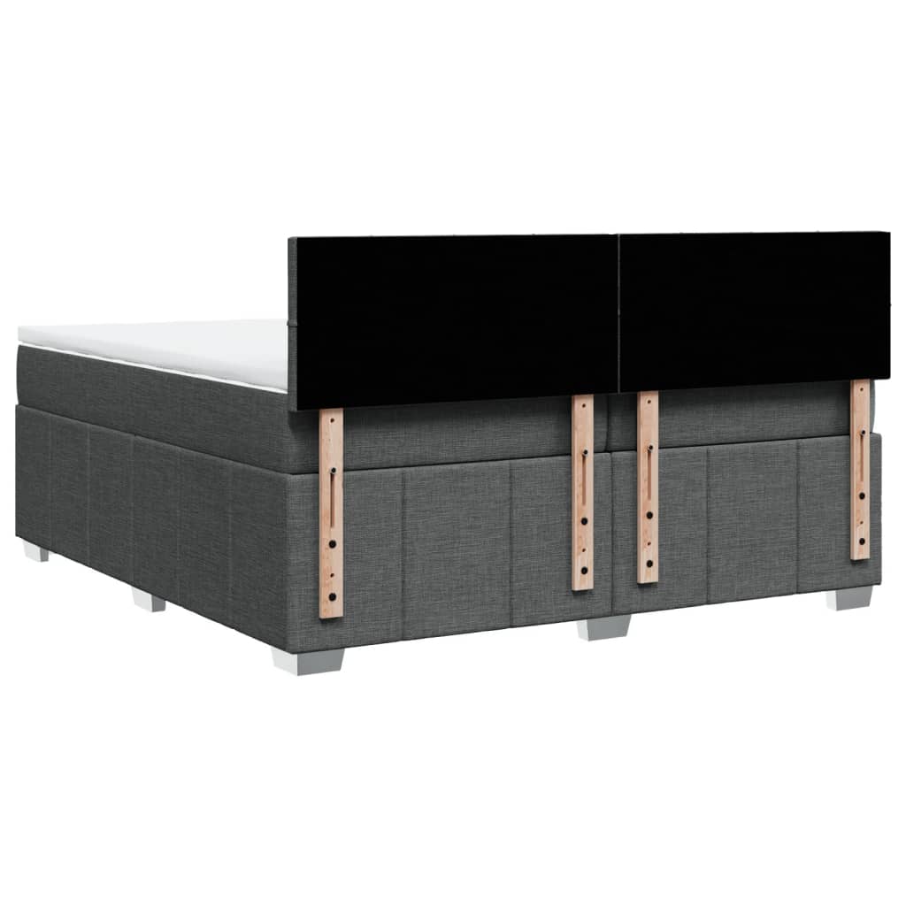 Boxspring met matras stof donkergrijs 200x200 cm is nu te koop bij PeponiXL, paradijselijk wonen!