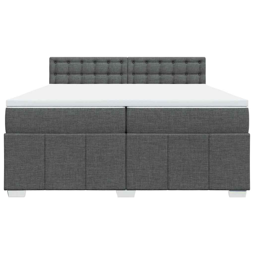 Boxspring met matras stof donkergrijs 200x200 cm is nu te koop bij PeponiXL, paradijselijk wonen!