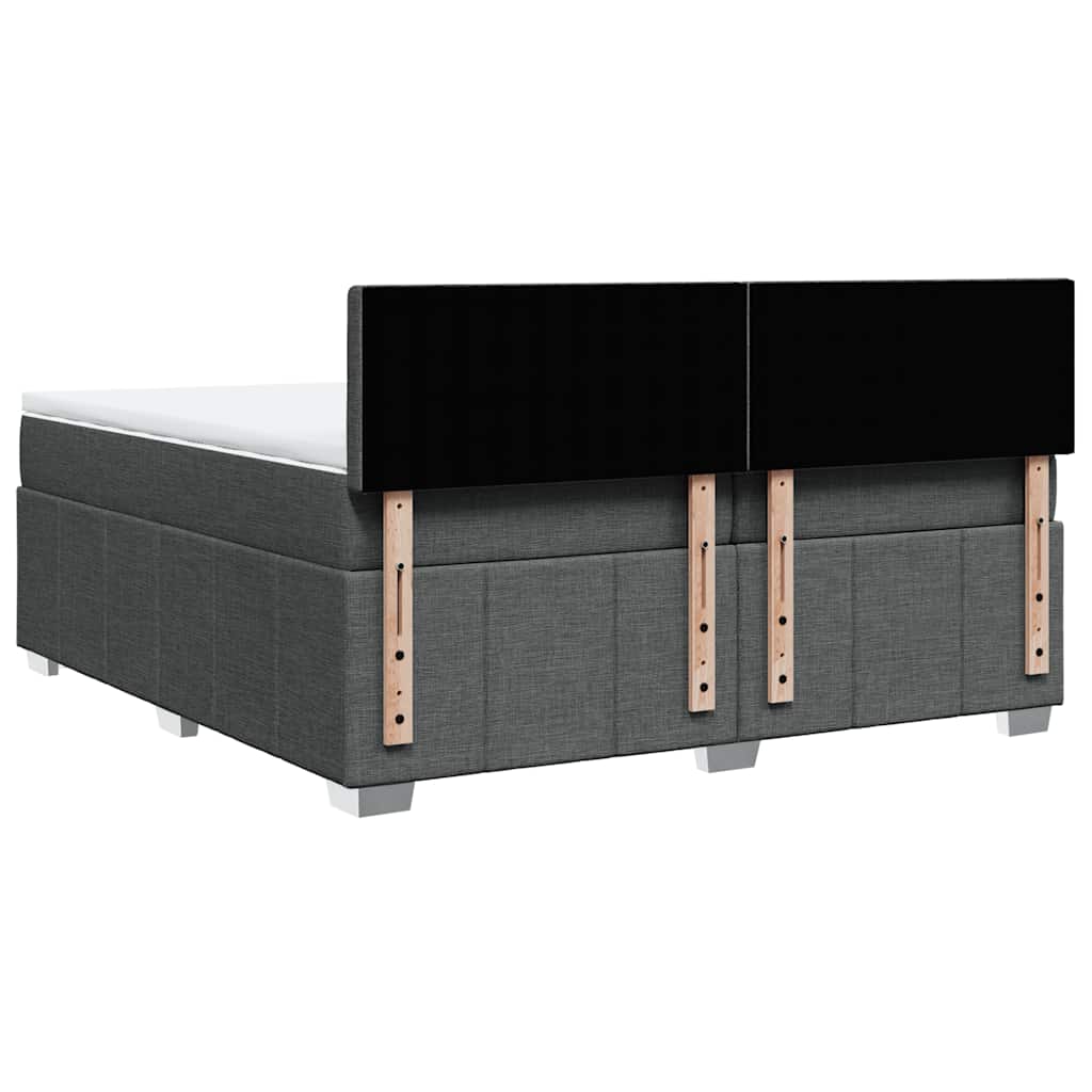 Boxspring met matras stof donkergrijs 200x200 cm is nu te koop bij PeponiXL, paradijselijk wonen!