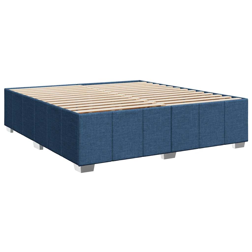 Boxspring met matras stof blauw 200x200 cm is nu te koop bij PeponiXL, paradijselijk wonen!