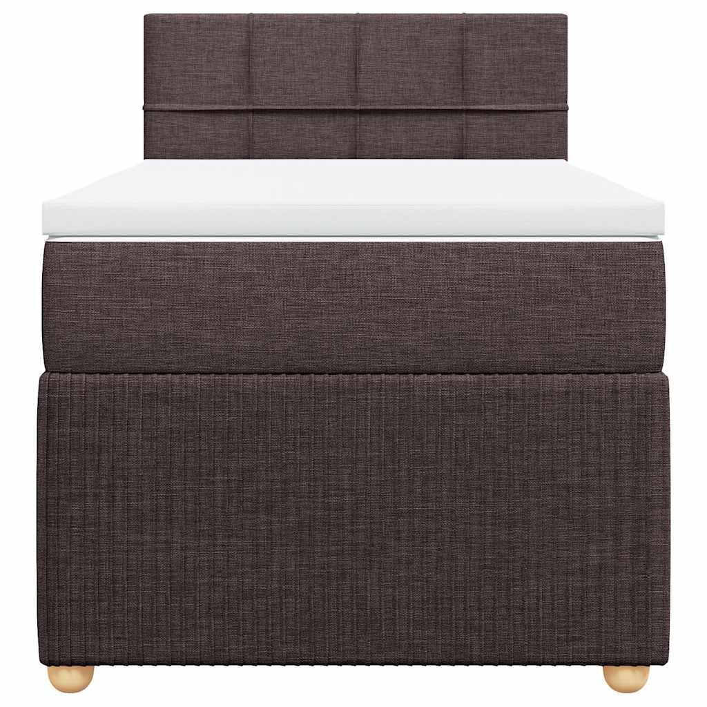 Boxspring met matras stof donkerbruin 80x200 cm is nu te koop bij PeponiXL, paradijselijk wonen!