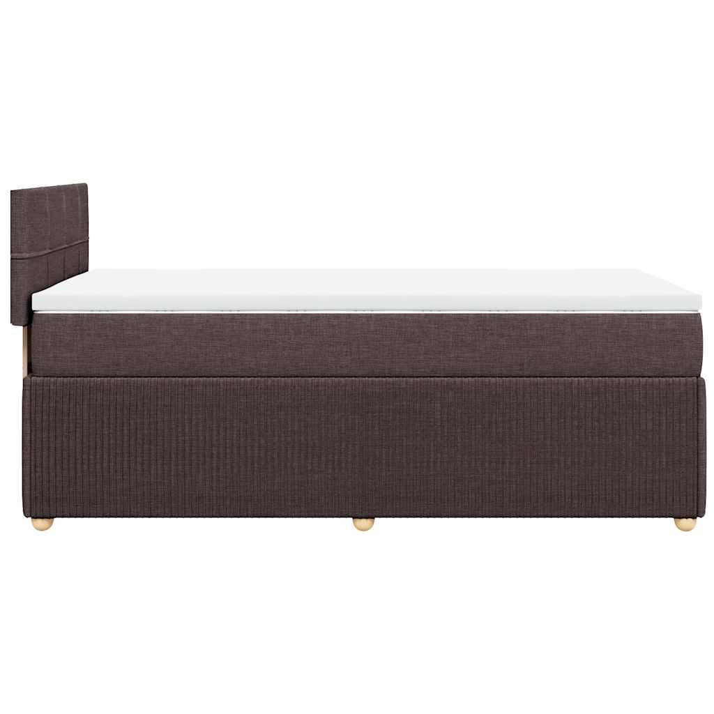 Boxspring met matras stof donkerbruin 80x200 cm is nu te koop bij PeponiXL, paradijselijk wonen!
