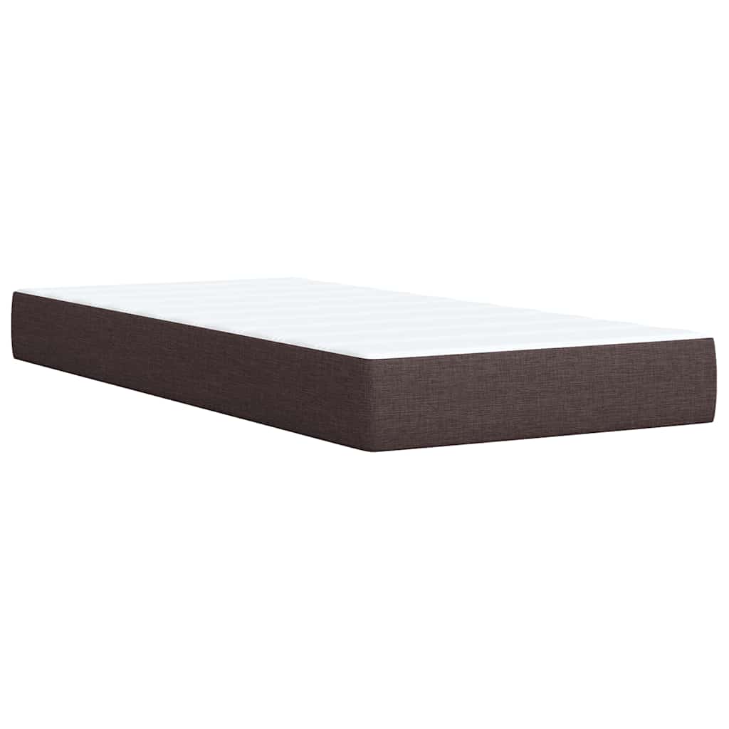 Boxspring met matras stof donkerbruin 80x200 cm is nu te koop bij PeponiXL, paradijselijk wonen!