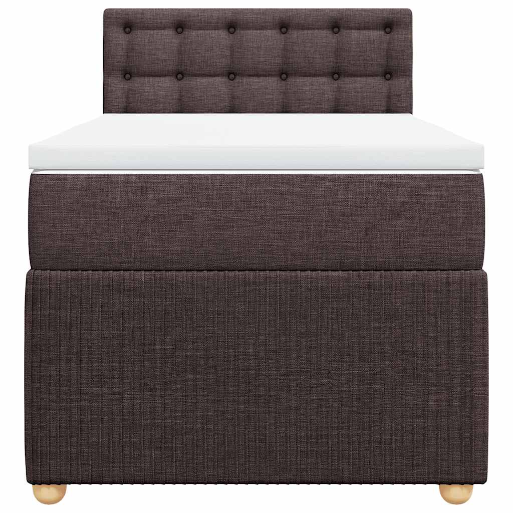 Boxspring met matras stof donkerbruin 80x200 cm is nu te koop bij PeponiXL, paradijselijk wonen!