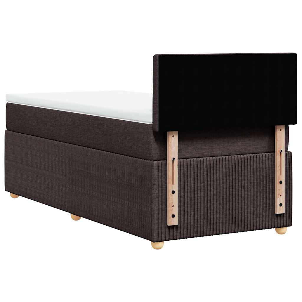 Boxspring met matras stof donkerbruin 80x200 cm is nu te koop bij PeponiXL, paradijselijk wonen!