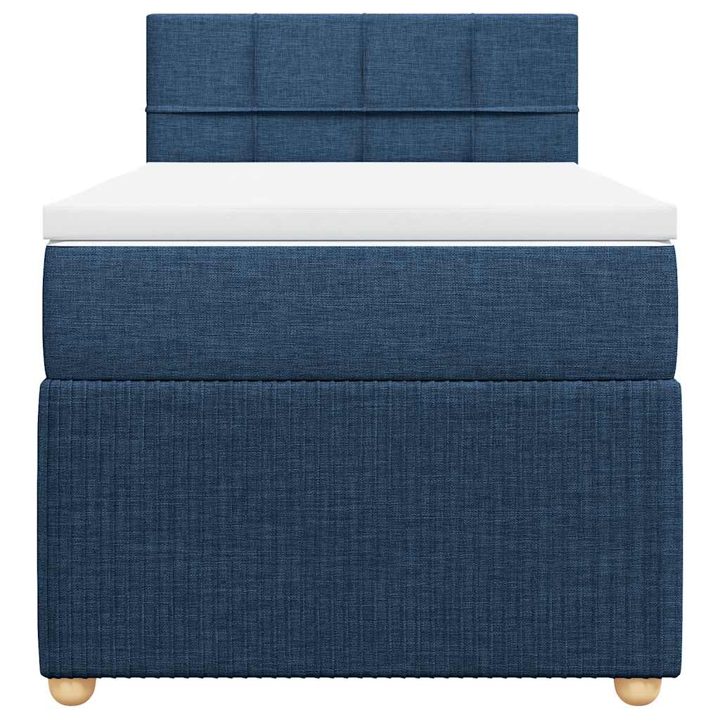Boxspring met matras stof blauw 90x190 cm is nu te koop bij PeponiXL, paradijselijk wonen!