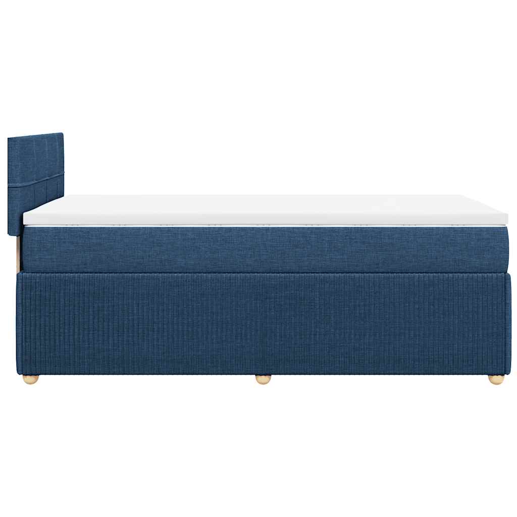 Boxspring met matras stof blauw 90x190 cm is nu te koop bij PeponiXL, paradijselijk wonen!