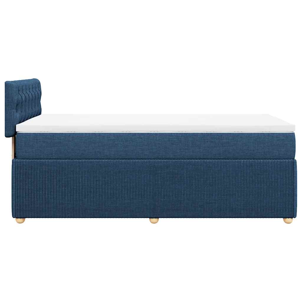Boxspring met matras stof blauw 90x190 cm is nu te koop bij PeponiXL, paradijselijk wonen!