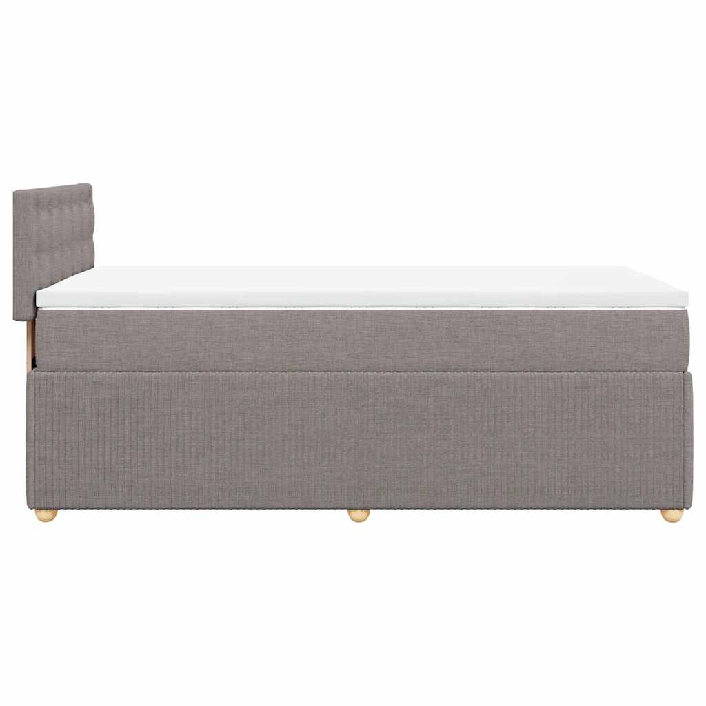 Boxspring met matras stof taupe 90x190 cm is nu te koop bij PeponiXL, paradijselijk wonen!