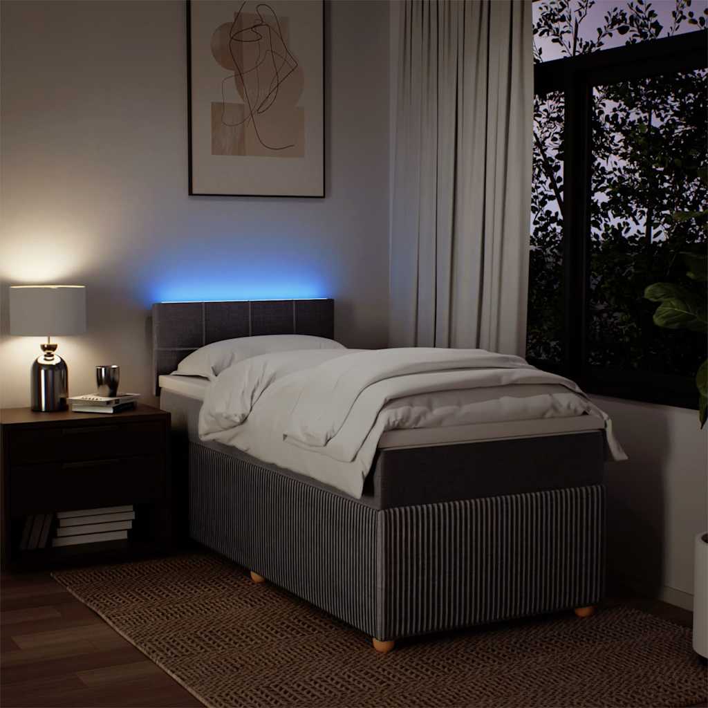 Boxspring met matras stof taupe 90x200 cm is nu te koop bij PeponiXL, paradijselijk wonen!