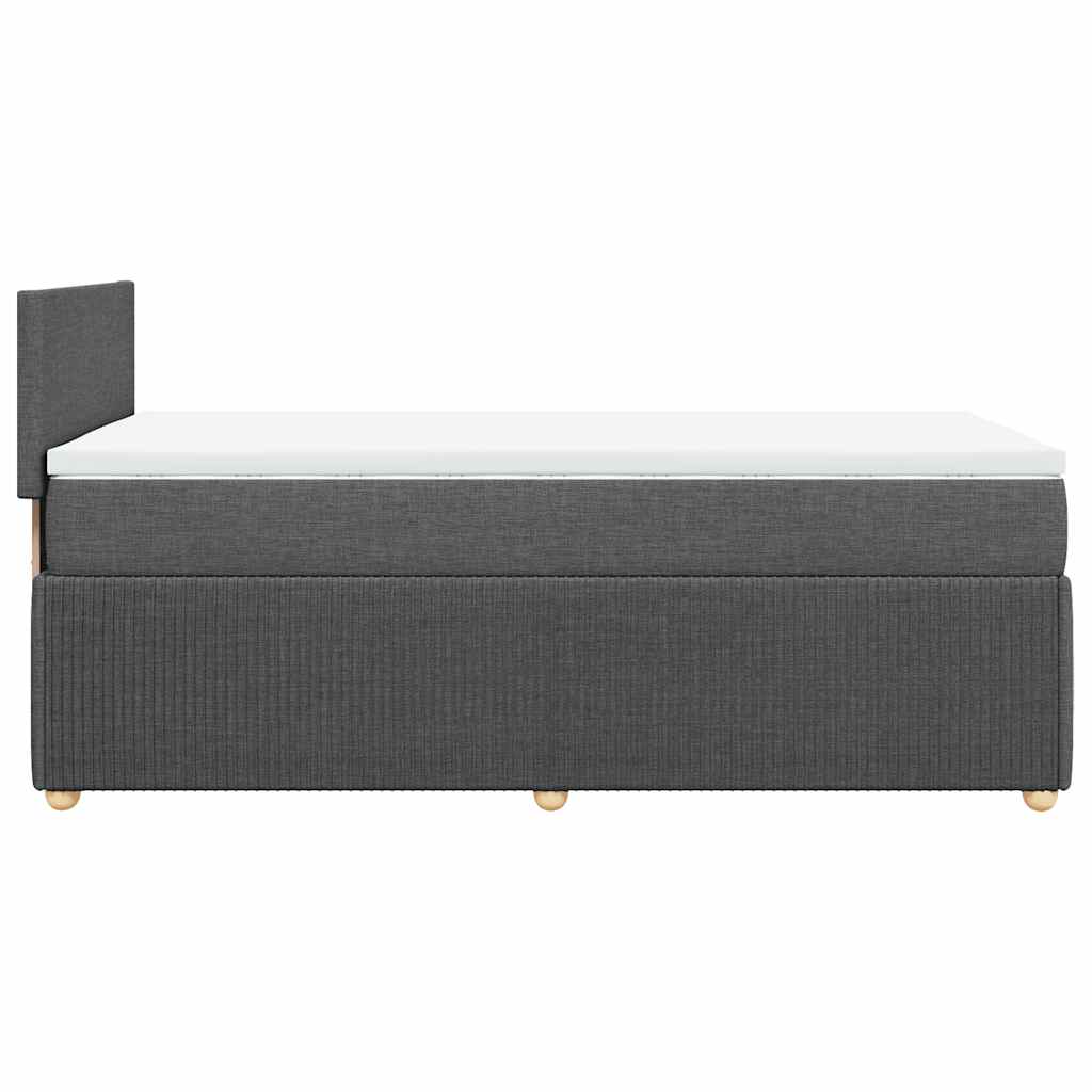 Boxspring met matras stof donkergrijs 100x200 cm is nu te koop bij PeponiXL, paradijselijk wonen!
