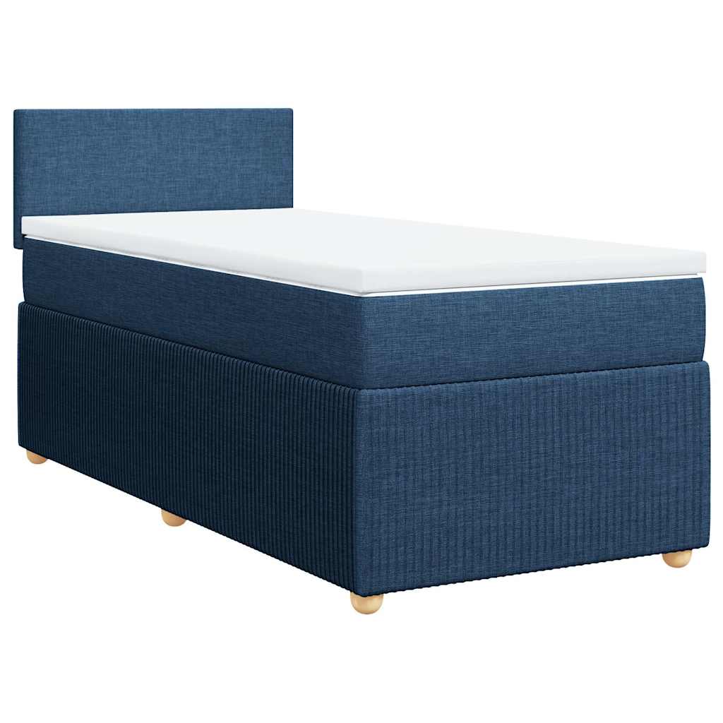 Boxspring met matras stof blauw 100x200 cm is nu te koop bij PeponiXL, paradijselijk wonen!