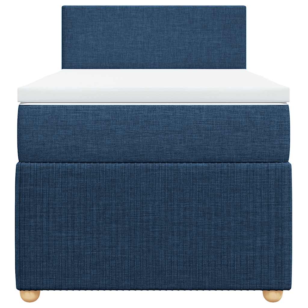Boxspring met matras stof blauw 100x200 cm is nu te koop bij PeponiXL, paradijselijk wonen!