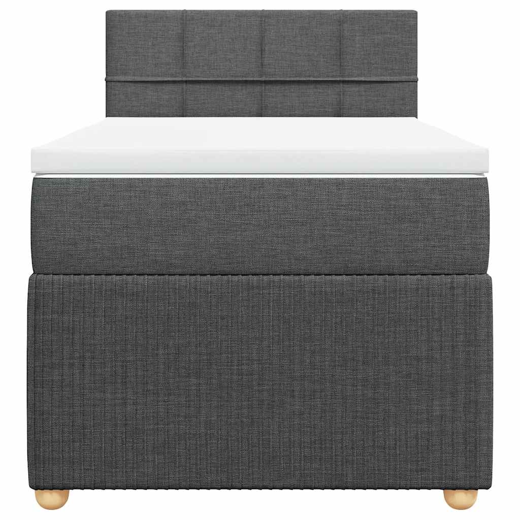Boxspring met matras stof donkergrijs 100x200 cm is nu te koop bij PeponiXL, paradijselijk wonen!
