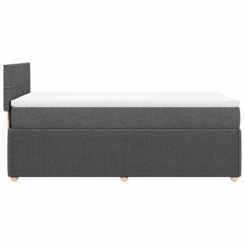 Boxspring met matras stof donkergrijs 100x200 cm is nu te koop bij PeponiXL, paradijselijk wonen!