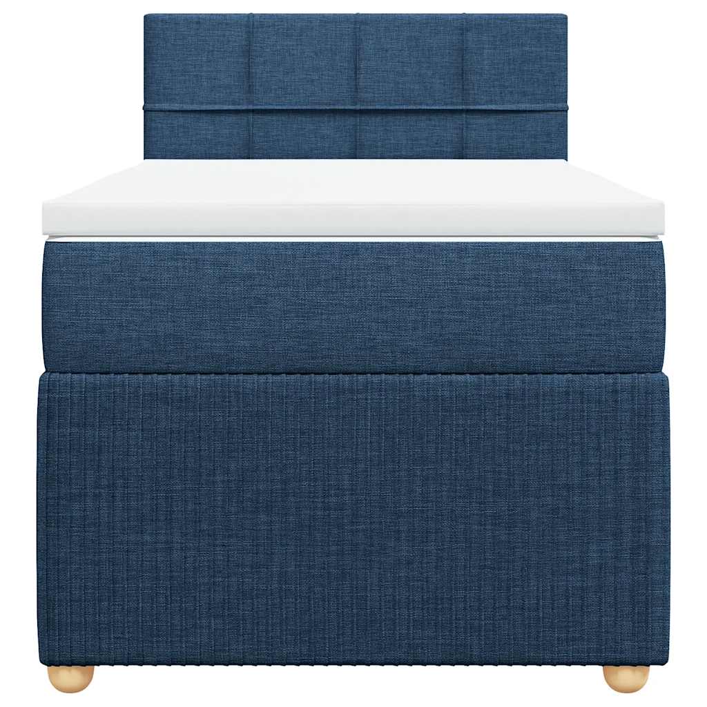 Boxspring met matras stof blauw 100x200 cm is nu te koop bij PeponiXL, paradijselijk wonen!
