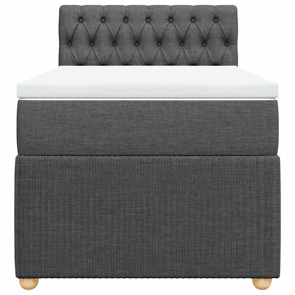 Boxspring met matras stof donkergrijs 100x200 cm is nu te koop bij PeponiXL, paradijselijk wonen!