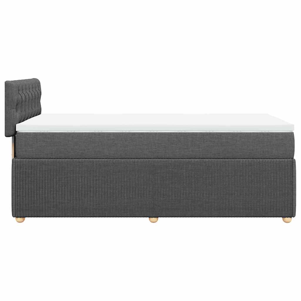 Boxspring met matras stof donkergrijs 100x200 cm is nu te koop bij PeponiXL, paradijselijk wonen!
