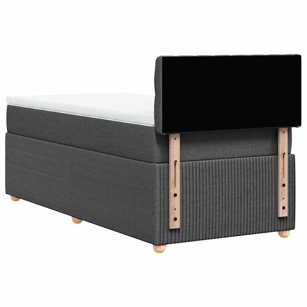 Boxspring met matras stof donkergrijs 100x200 cm is nu te koop bij PeponiXL, paradijselijk wonen!