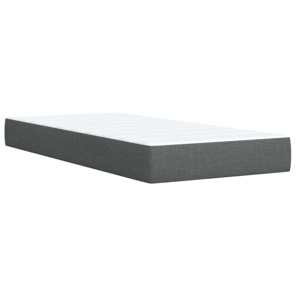 Boxspring met matras stof donkergrijs 100x200 cm is nu te koop bij PeponiXL, paradijselijk wonen!