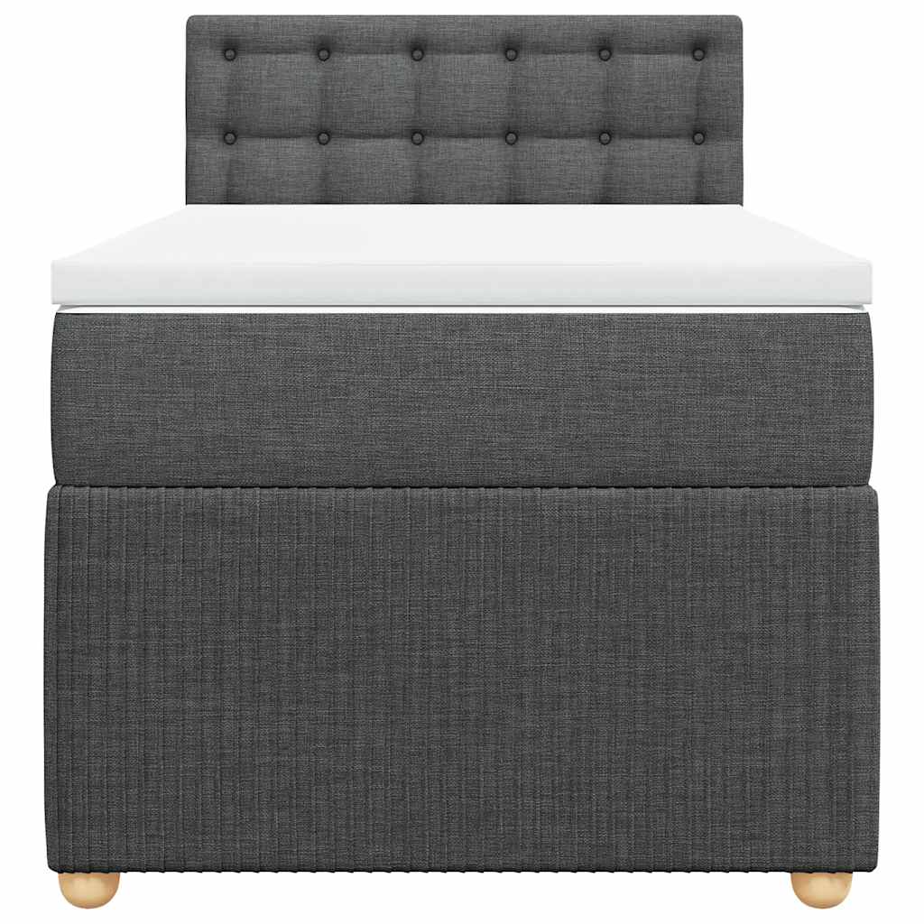 Boxspring met matras stof donkergrijs 100x200 cm is nu te koop bij PeponiXL, paradijselijk wonen!
