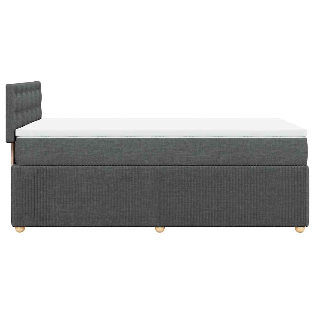 Boxspring met matras stof donkergrijs 100x200 cm is nu te koop bij PeponiXL, paradijselijk wonen!