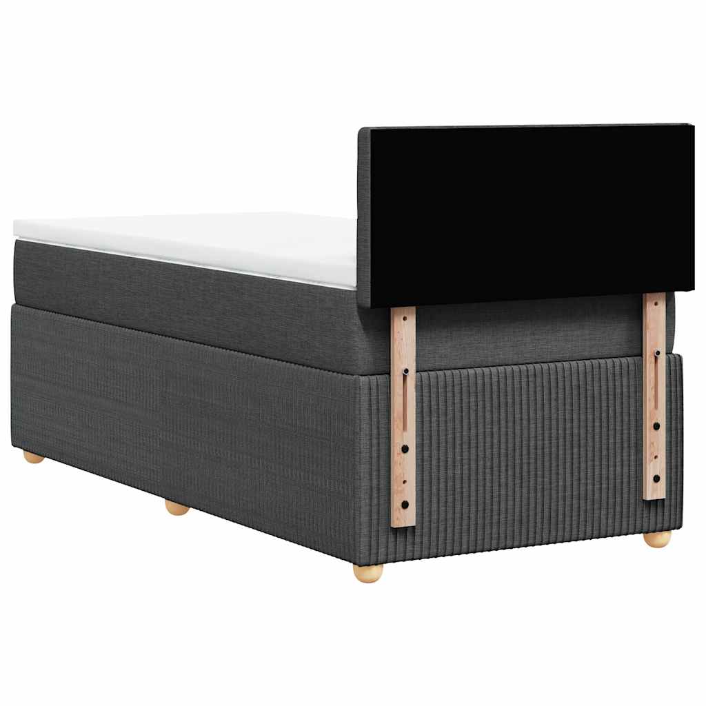 Boxspring met matras stof donkergrijs 100x200 cm is nu te koop bij PeponiXL, paradijselijk wonen!