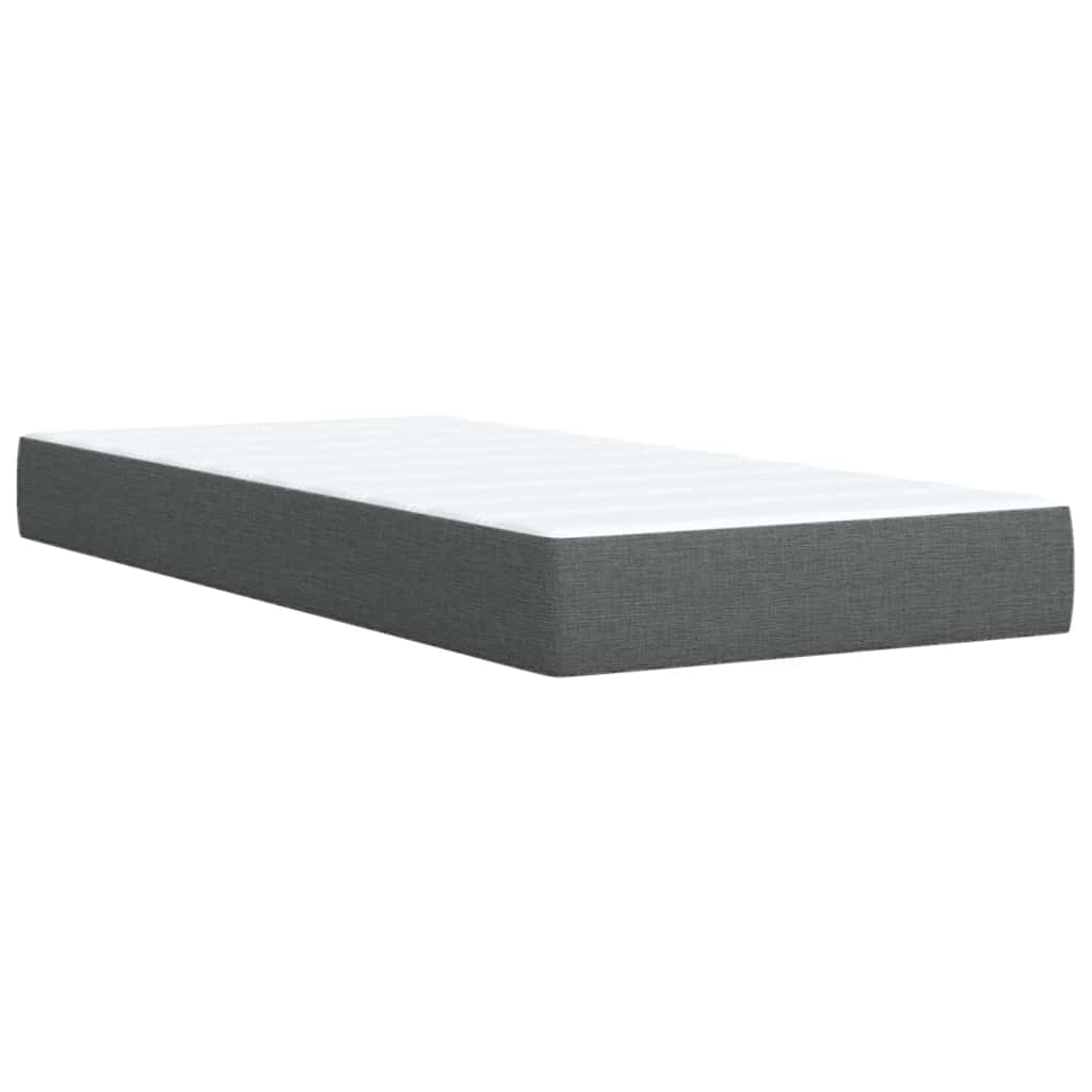 Boxspring met matras stof donkergrijs 100x200 cm is nu te koop bij PeponiXL, paradijselijk wonen!