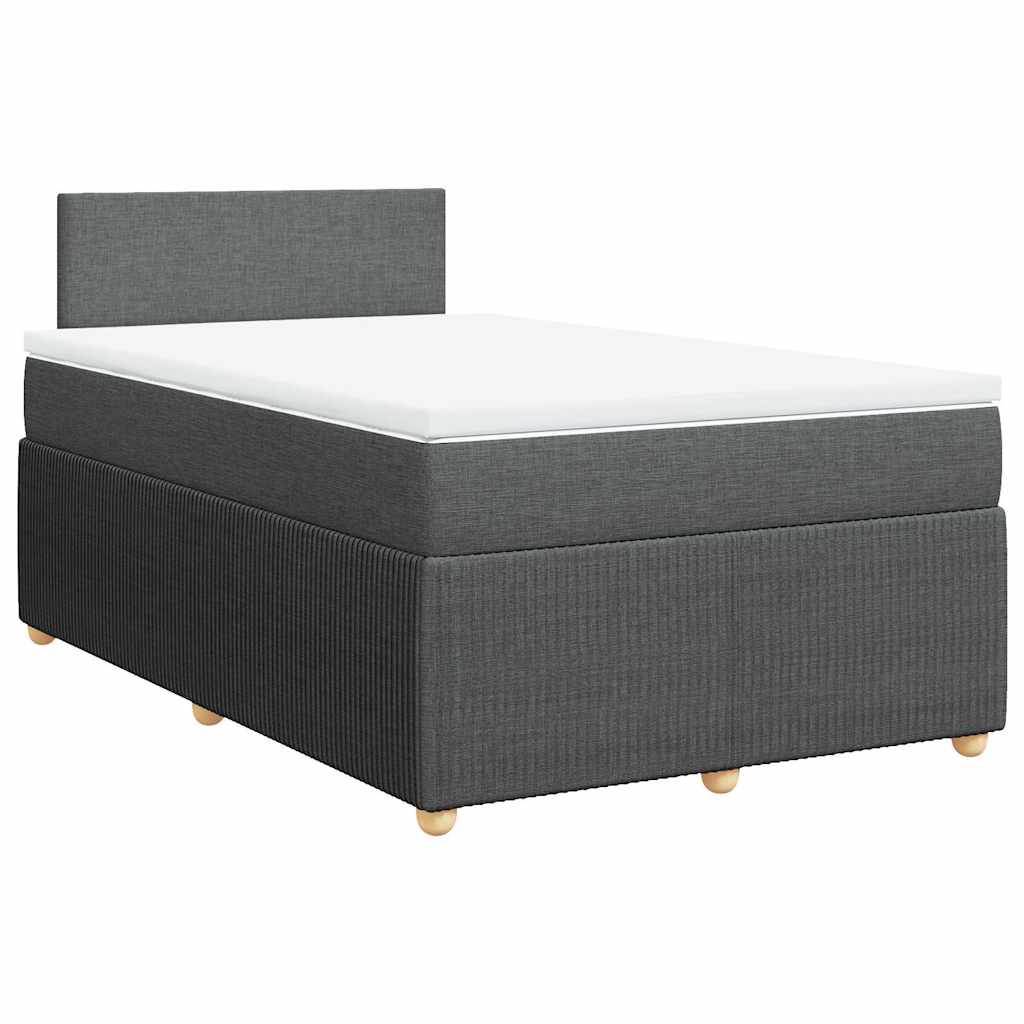 Boxspring met matras stof donkergrijs 120x190 cm is nu te koop bij PeponiXL, paradijselijk wonen!