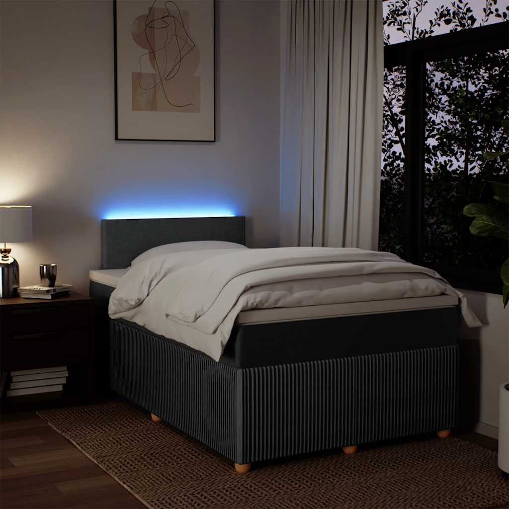 Boxspring met matras stof donkergrijs 120x190 cm is nu te koop bij PeponiXL, paradijselijk wonen!