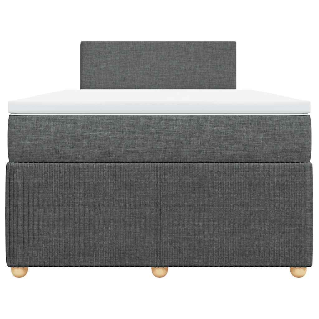 Boxspring met matras stof donkergrijs 120x190 cm is nu te koop bij PeponiXL, paradijselijk wonen!