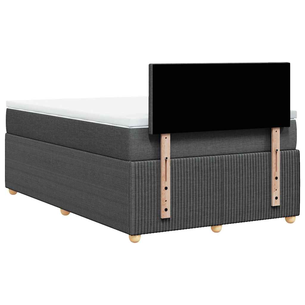 Boxspring met matras stof donkergrijs 120x190 cm is nu te koop bij PeponiXL, paradijselijk wonen!