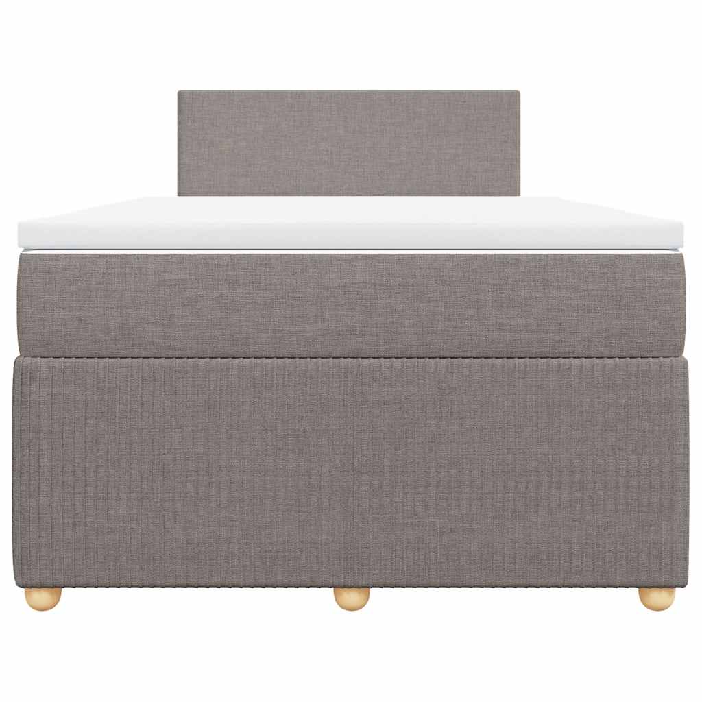 Boxspring met matras stof taupe 120x190 cm is nu te koop bij PeponiXL, paradijselijk wonen!