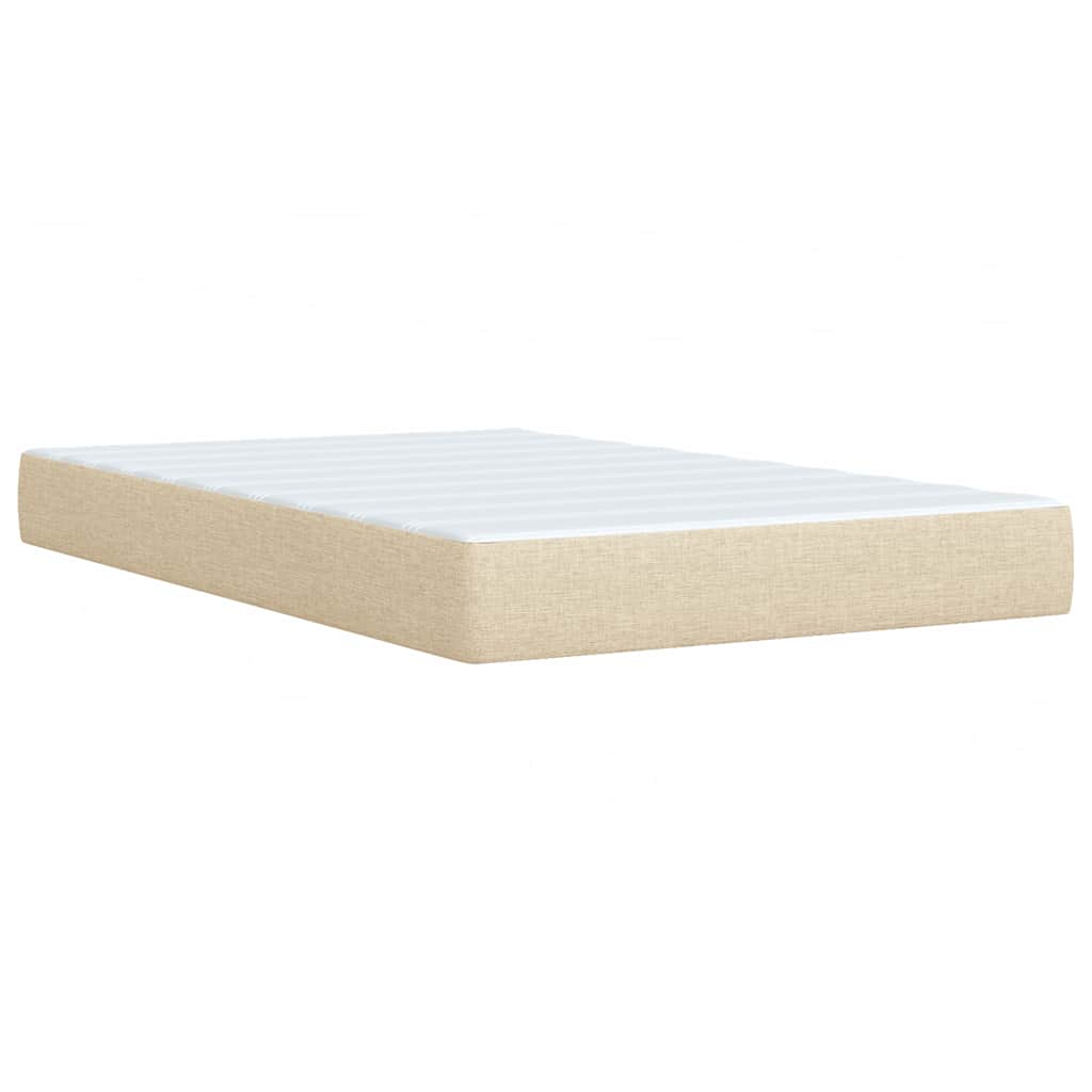 Boxspring met matras stof crèmekleurig 120x190 cm is nu te koop bij PeponiXL, paradijselijk wonen!