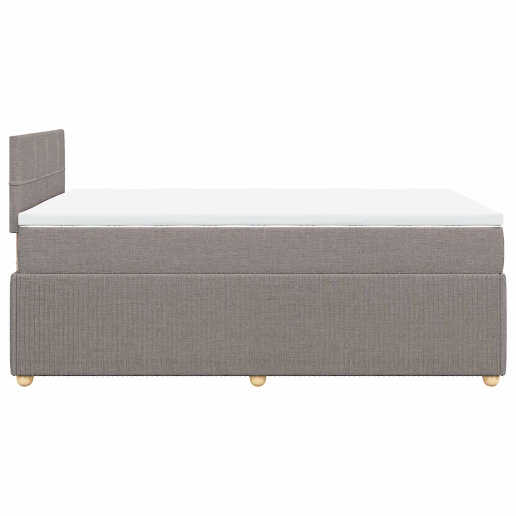 Boxspring met matras stof taupe 120x190 cm is nu te koop bij PeponiXL, paradijselijk wonen!