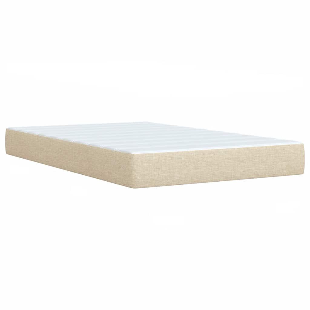 Boxspring met matras stof crèmekleurig 120x190 cm is nu te koop bij PeponiXL, paradijselijk wonen!