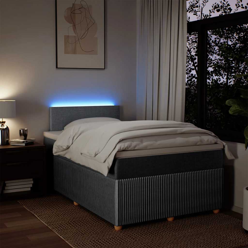 Boxspring met matras stof lichtgrijs 120x200 cm is nu te koop bij PeponiXL, paradijselijk wonen!