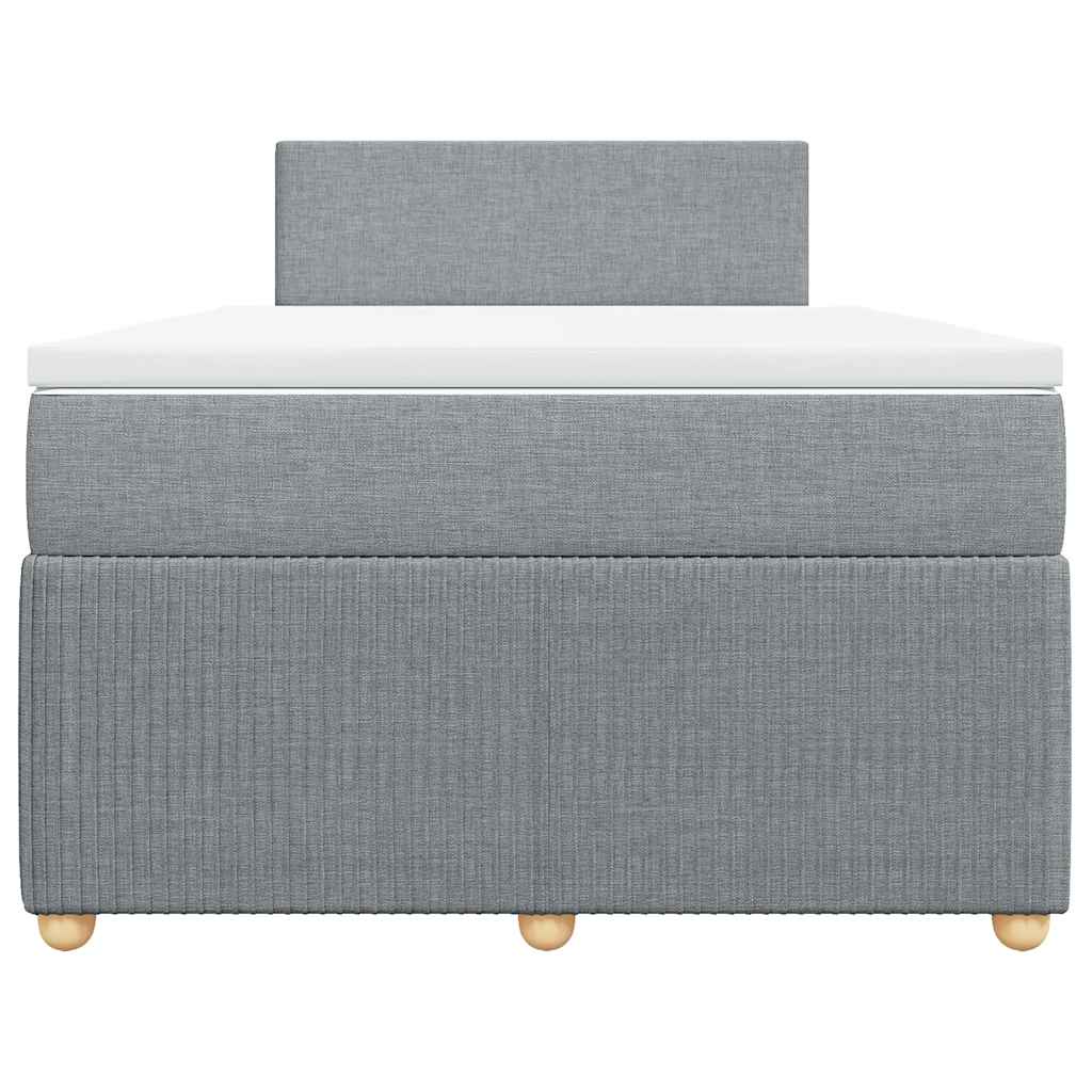 Boxspring met matras stof lichtgrijs 120x200 cm is nu te koop bij PeponiXL, paradijselijk wonen!