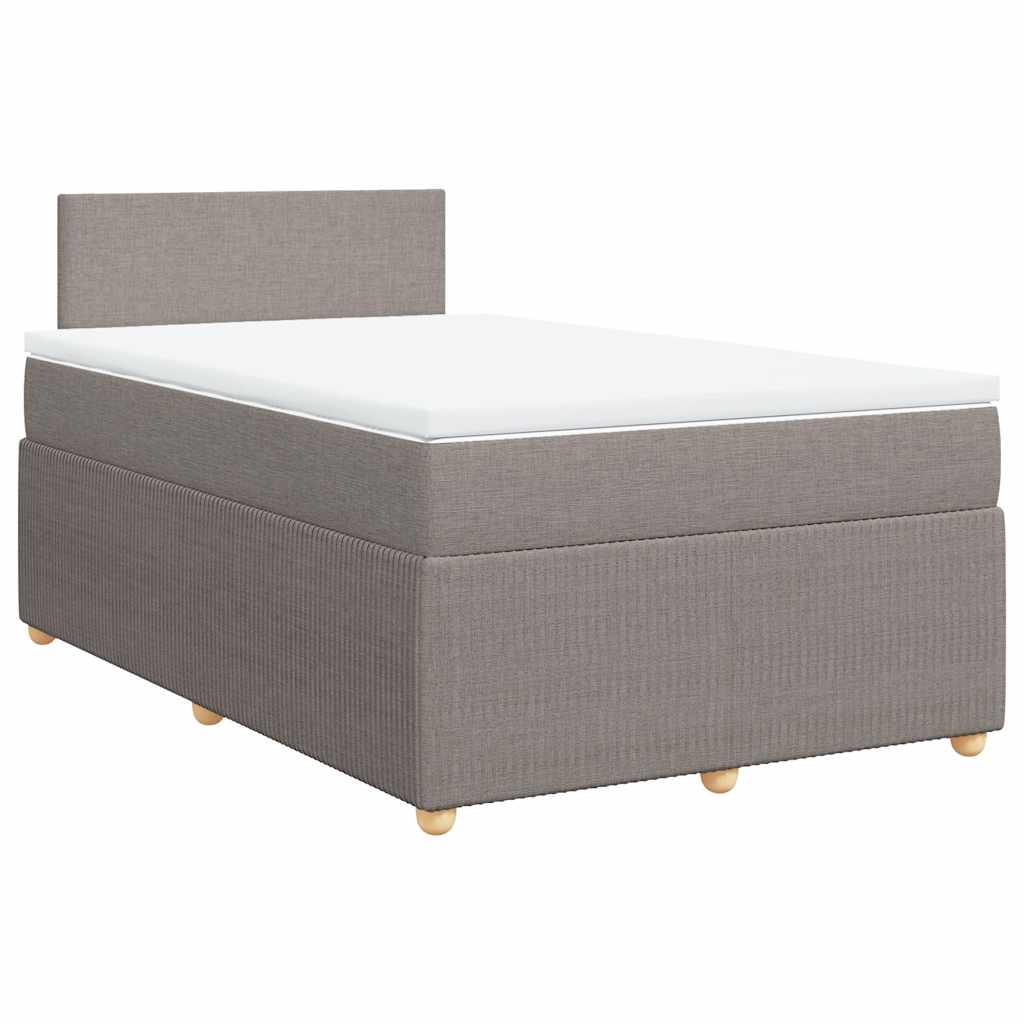 Boxspring met matras stof taupe 120x200 cm is nu te koop bij PeponiXL, paradijselijk wonen!