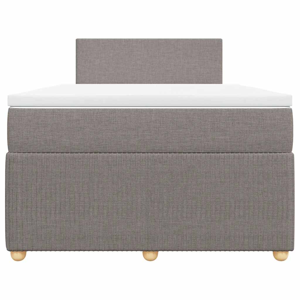 Boxspring met matras stof taupe 120x200 cm is nu te koop bij PeponiXL, paradijselijk wonen!