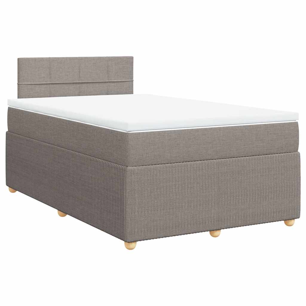 Boxspring met matras stof taupe 120x200 cm is nu te koop bij PeponiXL, paradijselijk wonen!