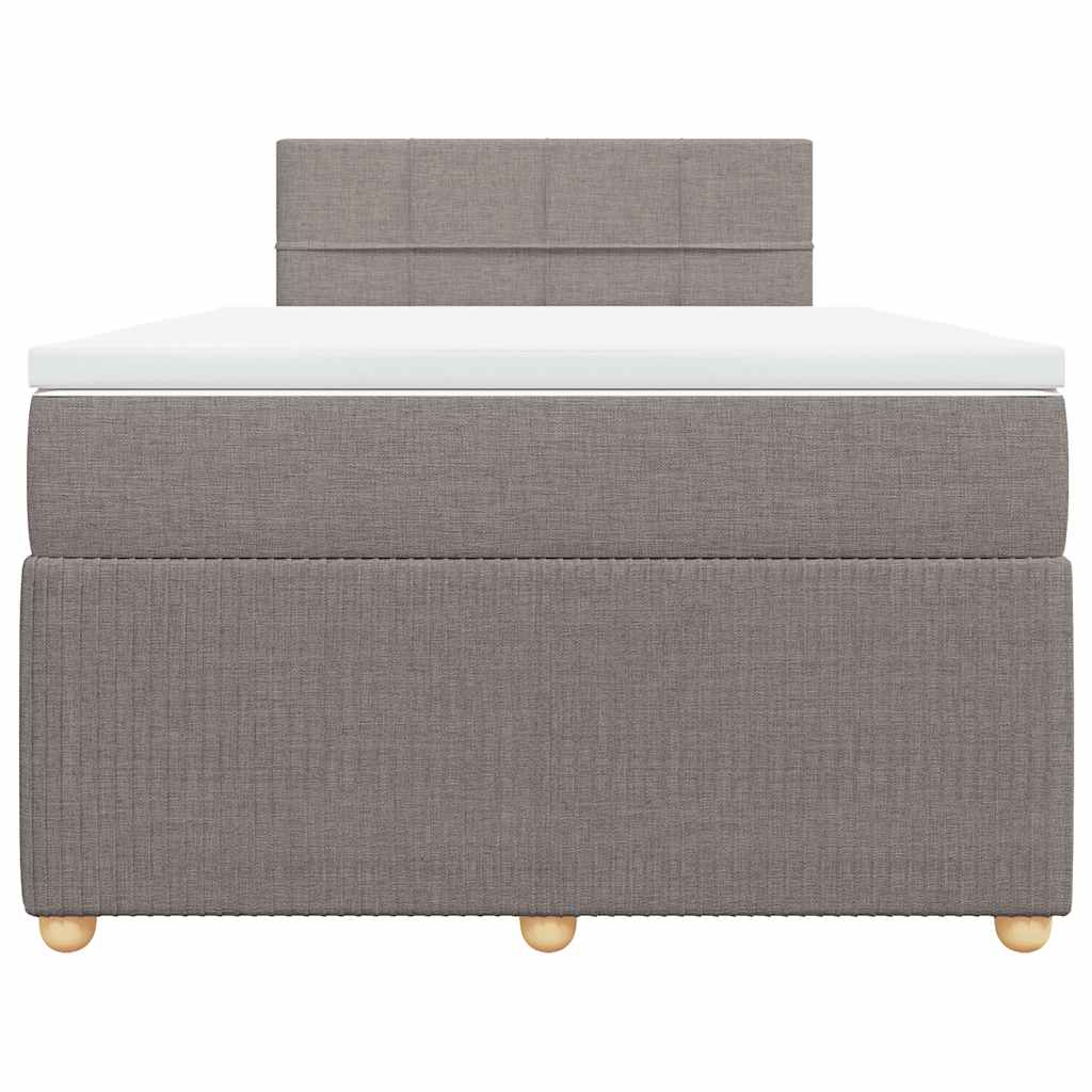 Boxspring met matras stof taupe 120x200 cm is nu te koop bij PeponiXL, paradijselijk wonen!