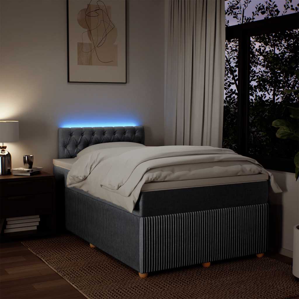 Boxspring met matras stof lichtgrijs 120x200 cm is nu te koop bij PeponiXL, paradijselijk wonen!